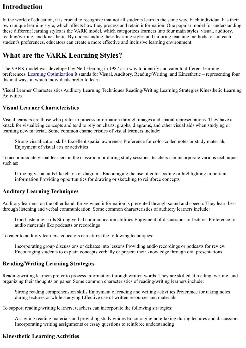 PPT Understanding the VARK Learning Styles Visual, Auditory, Reading