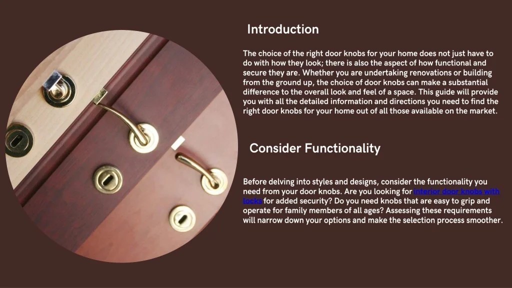 PPT A Guide to Choosing the Right Door Knobs for Your Home PowerPoint