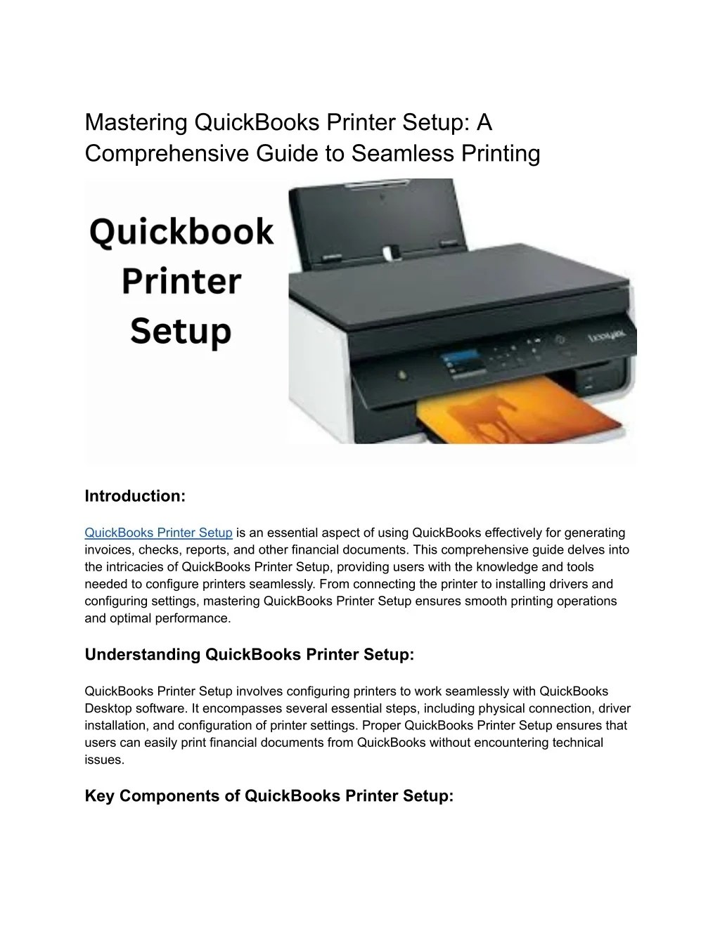 PPT Mastering QuickBooks Printer Setup_ A Comprehensive Guide to