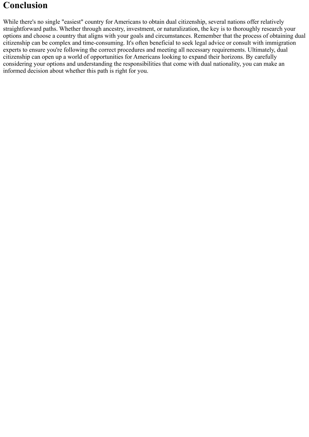 PPT What is the easiest country for Americans to get dual citizenship