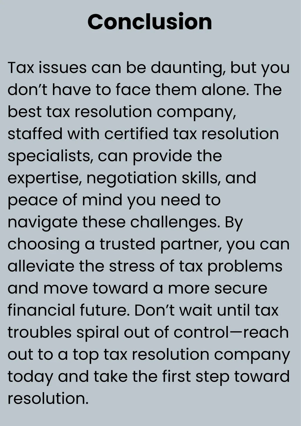 PPT Finding the best Tax Resolution Company for You PowerPoint