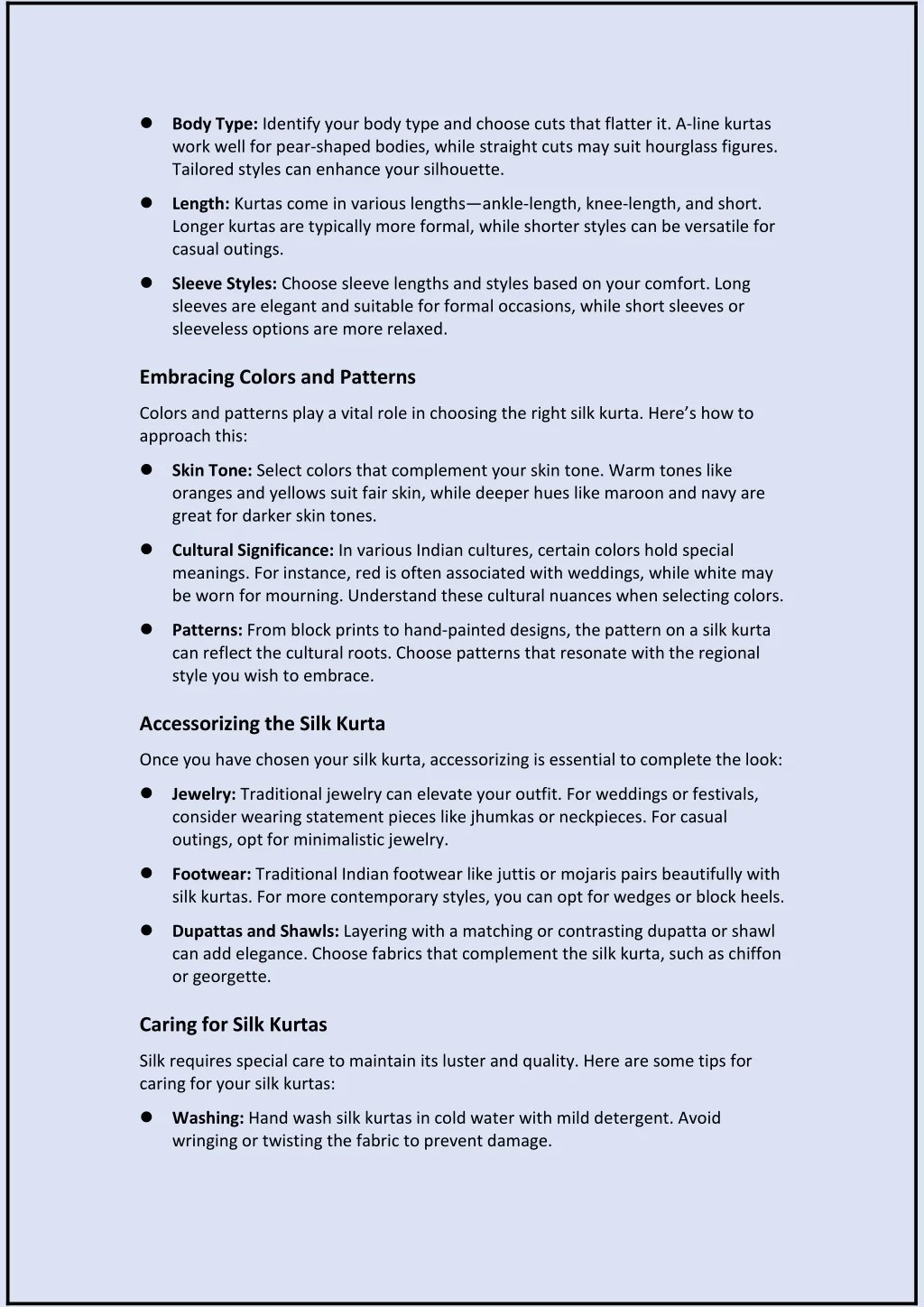 PPT How to Choose Women’s Silk Kurtas for Different Cultures in India