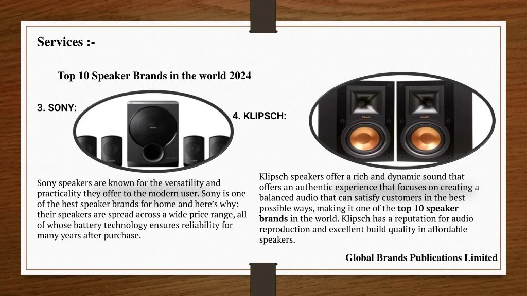 PPT Best Speaker Brands in the World Global Brands Magazine