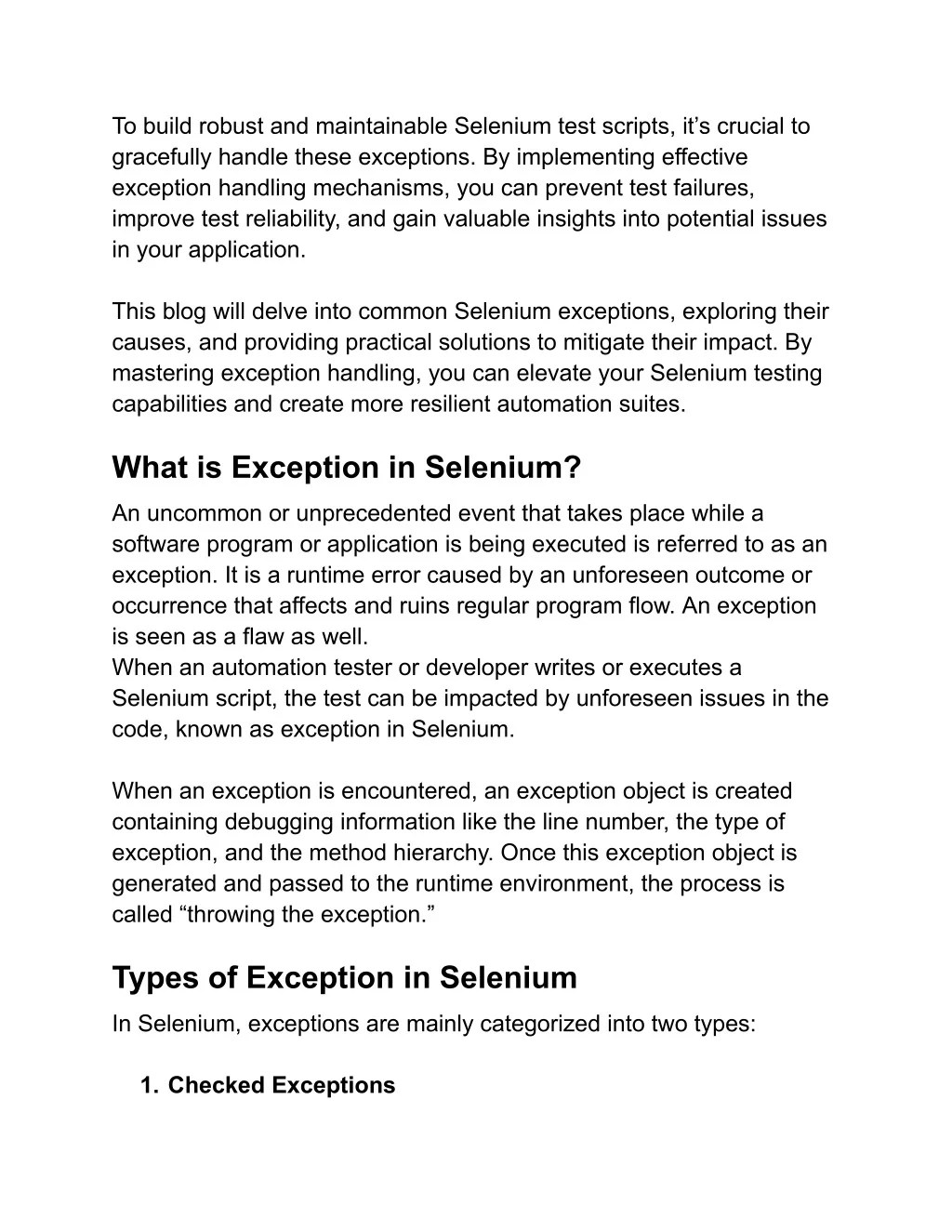 PPT Common Exceptions in Selenium & How to Handle Them PowerPoint