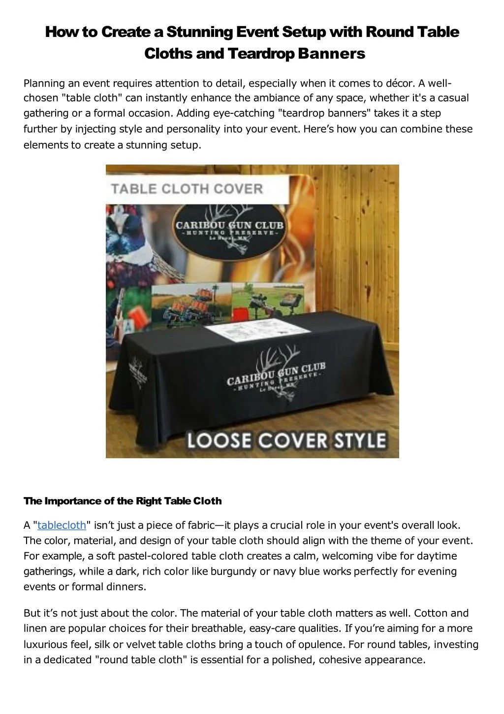 PPT How to Create a Stunning Event Setup with Round Table Cloths and