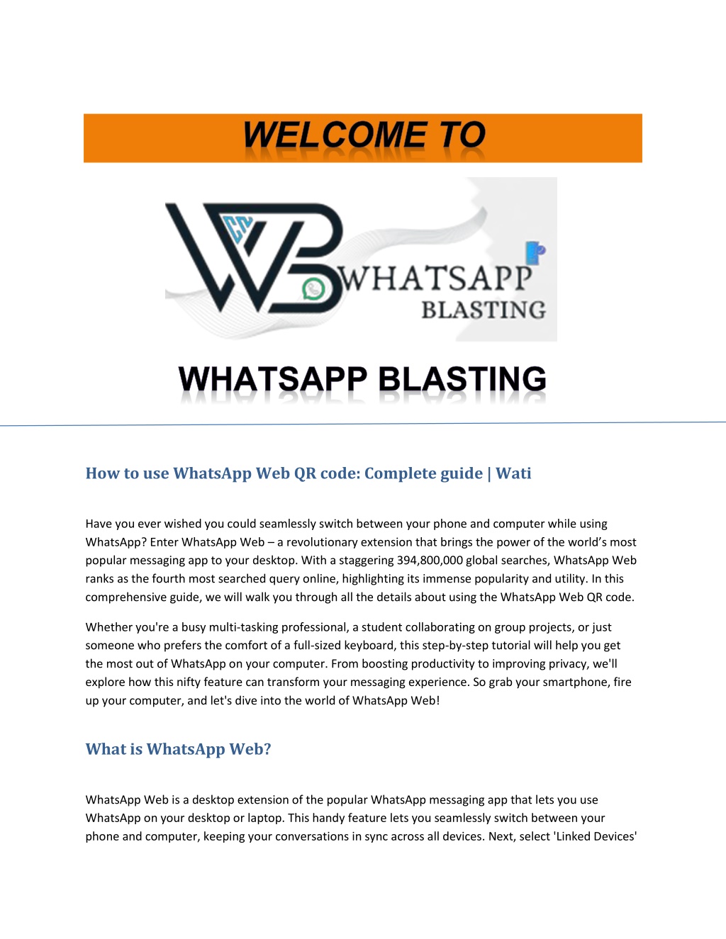 PPT How to use WhatsApp  QR code Complete guide Wati PowerPoint