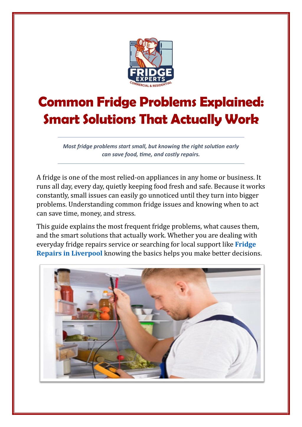 PPT Common Fridge Problems Explained Smart Solutions That Actually