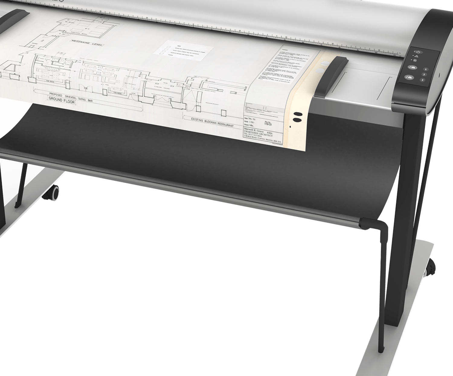 Scanning of Large Format Drawings and Maps in B&W or Colour