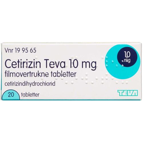 Cetirizin Tabl 10 Mg (Teva) | Apotekeren.dk | Køb Online Nu!