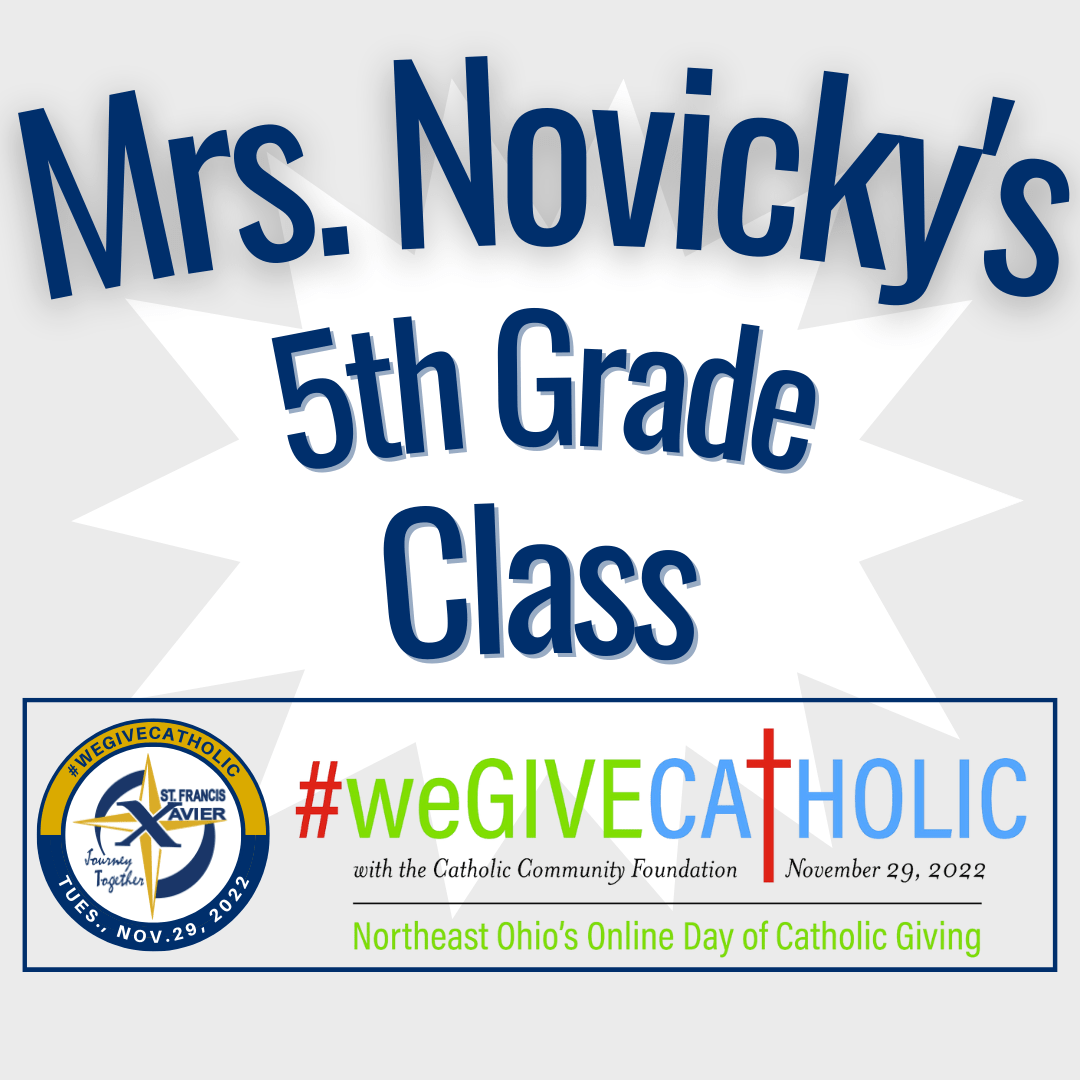 Mrs. Novicky's 5th Grade WeGiveCatholic