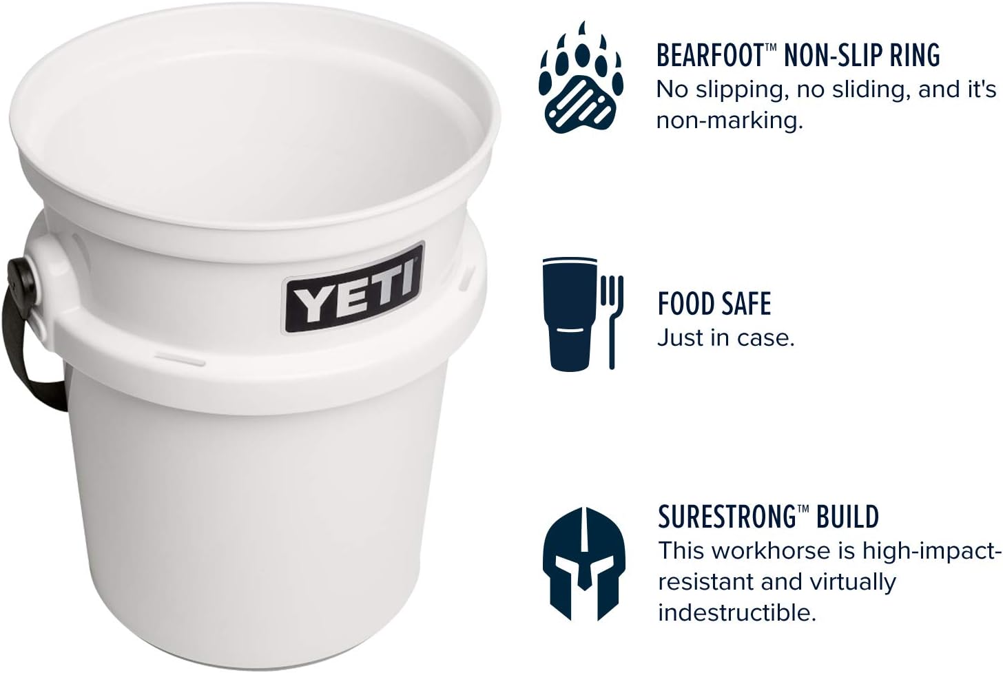 YETI Loadout 5Gallon Bucket, Impact Resistant Fishing/Utility Bucket