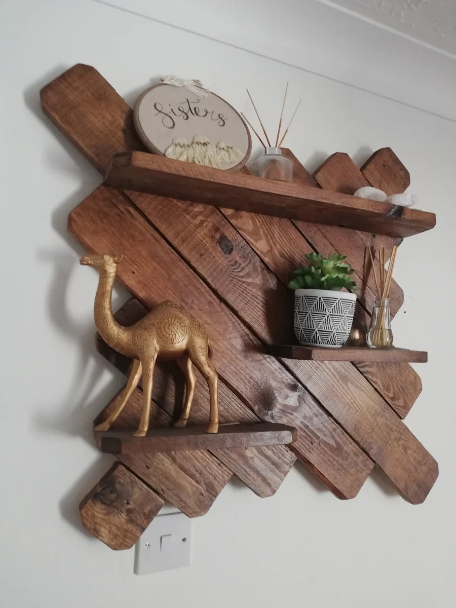 Rustic home display unit Folksy