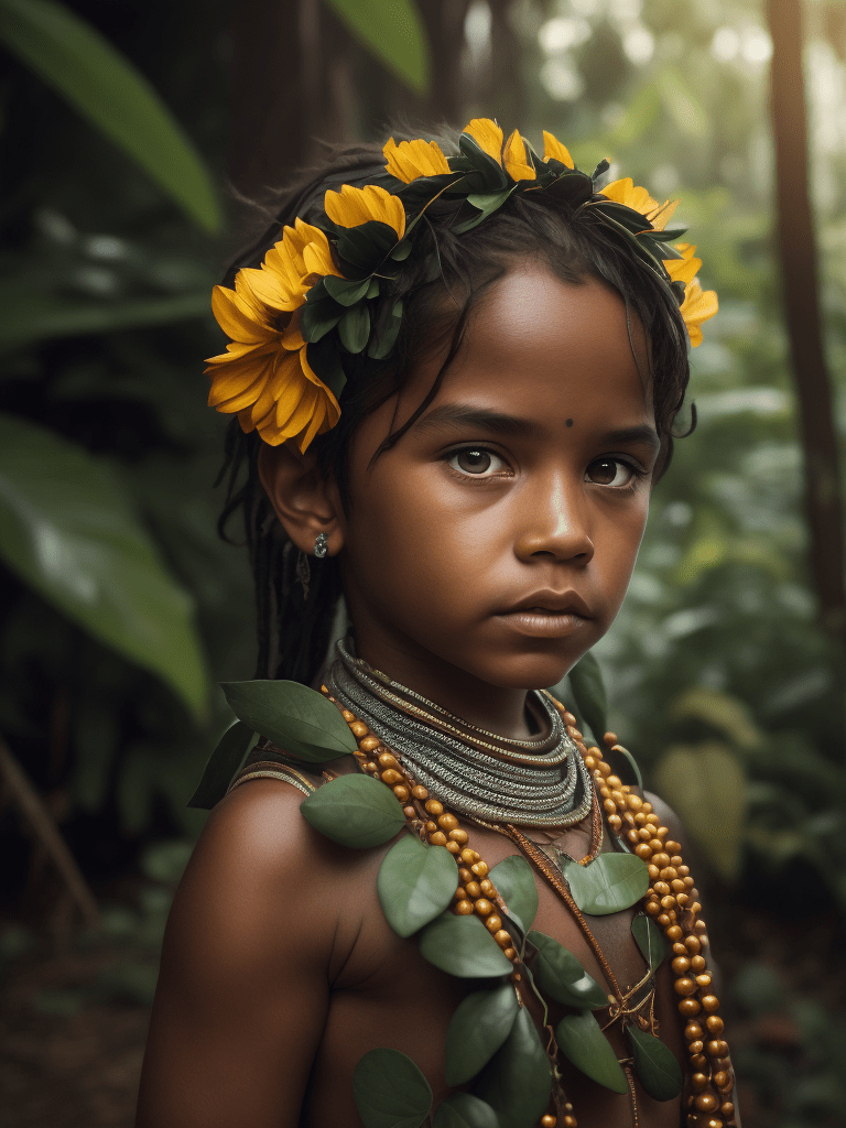 Lumenor AI Image Generation portrait of an brazilian amazon child