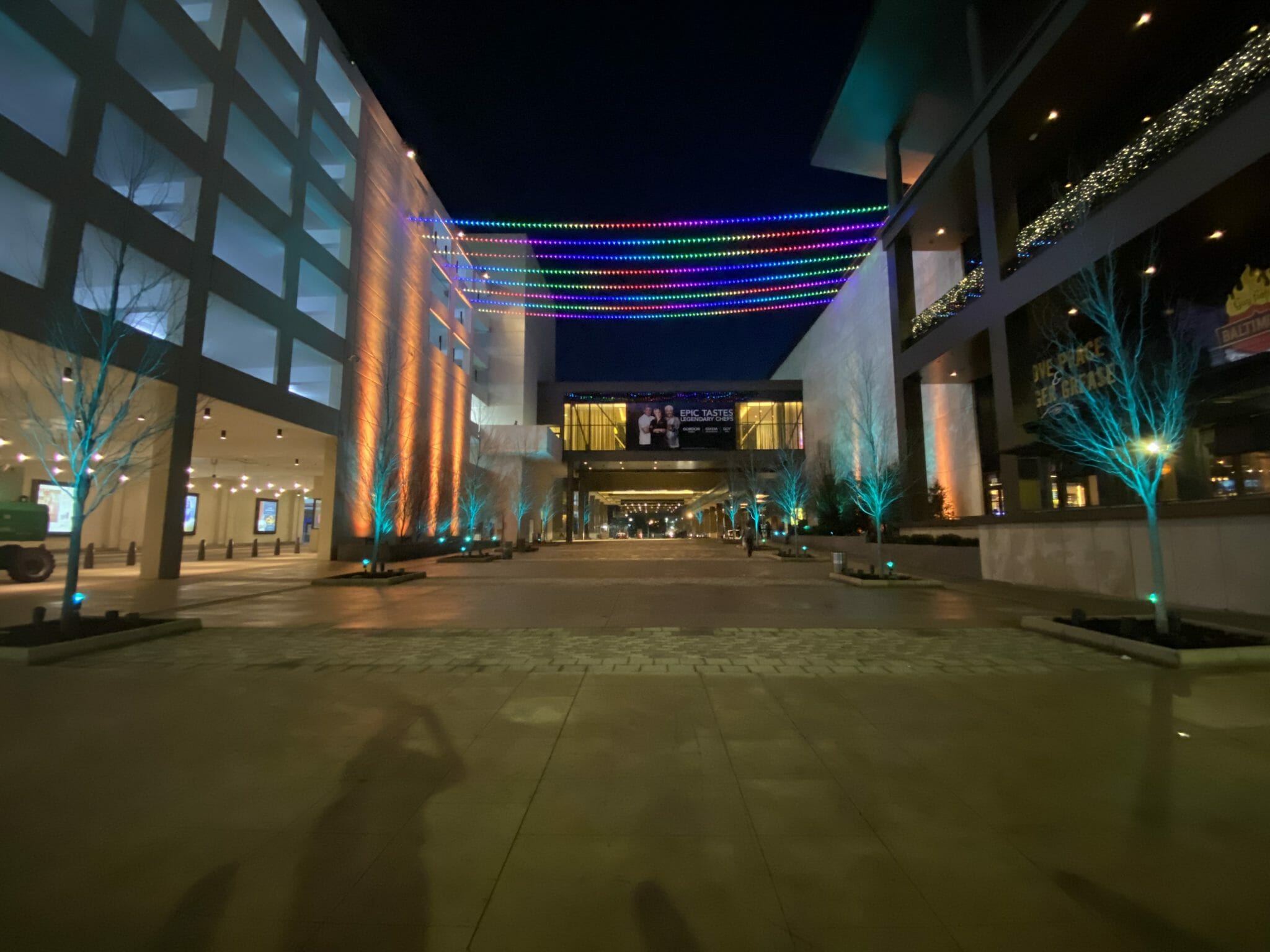 Horseshoe Casino Baltimore Plaza Lighting Installation Image Engineering