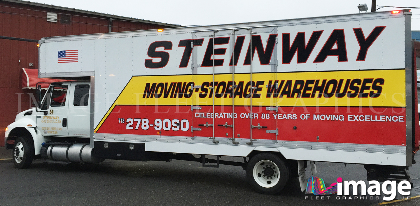 Steinway Moving, Long Island City, Freightliner Truck Decals Image