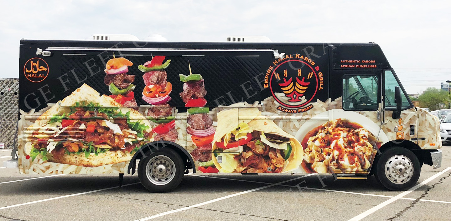 Empire Halal, Food Truck Wrap, NJ Image Fleet Graphics