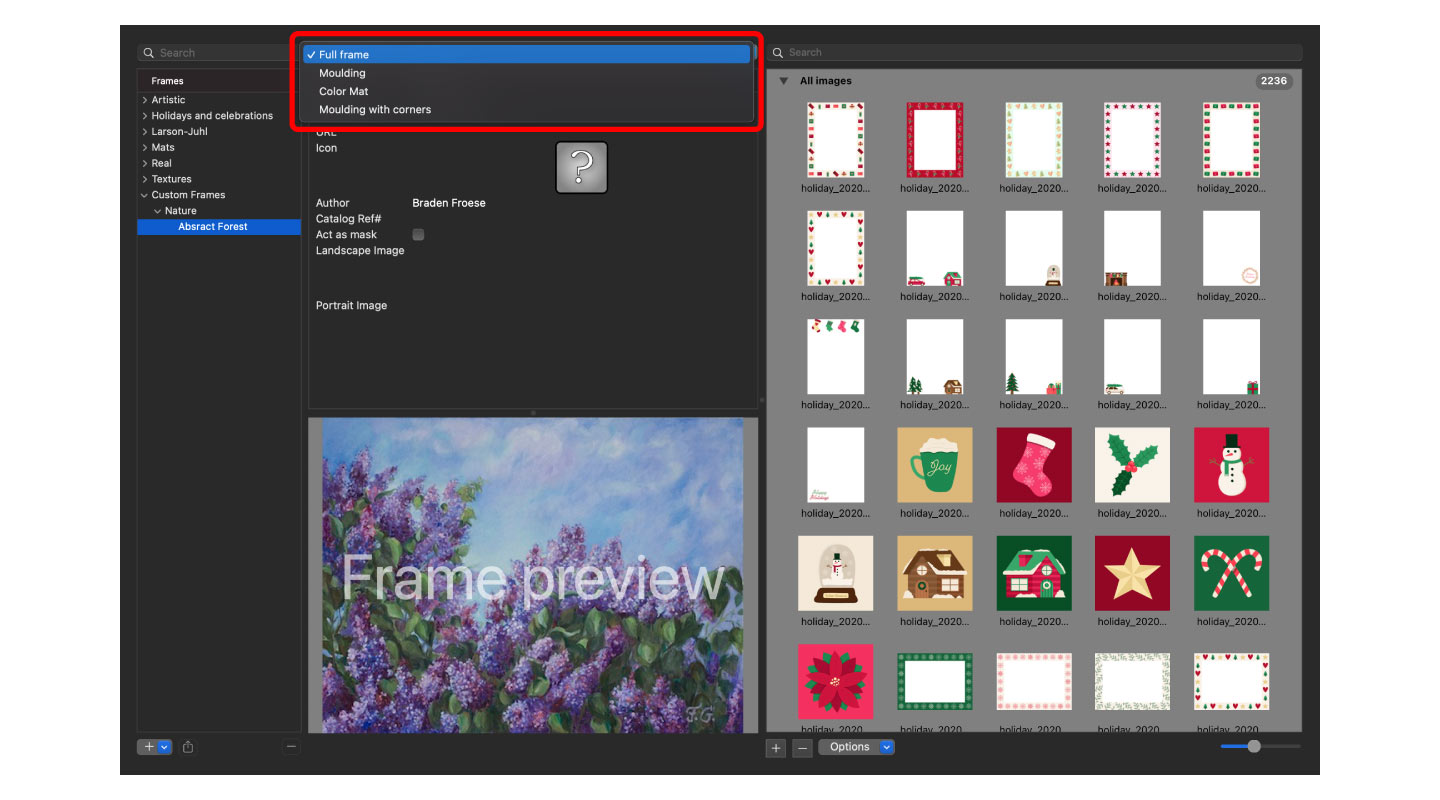 Make a custom frame with iPad drawing apps — ImageFramer for Mac