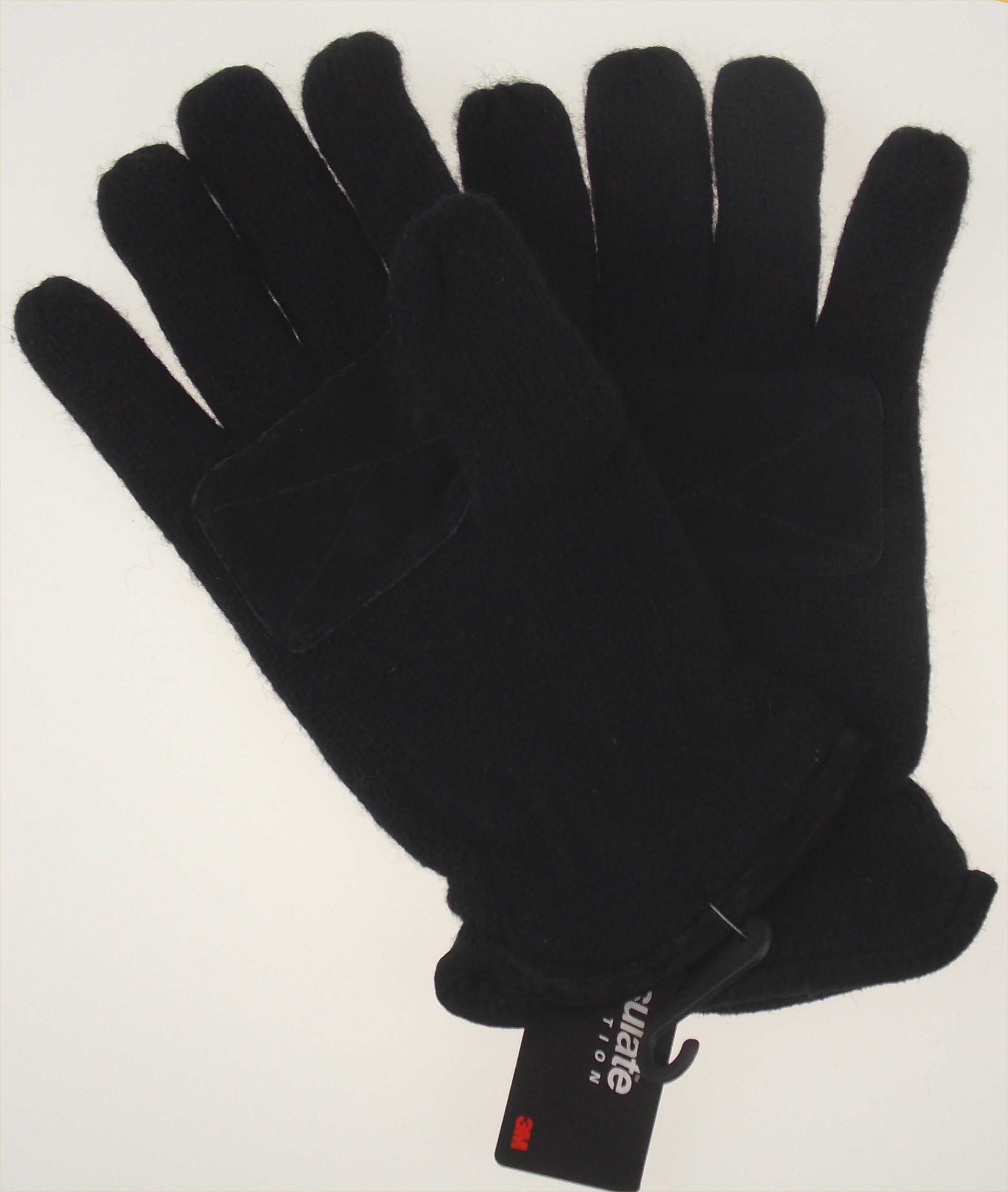 Black Structure Wool Gloves 3M Thinsulate Insulati