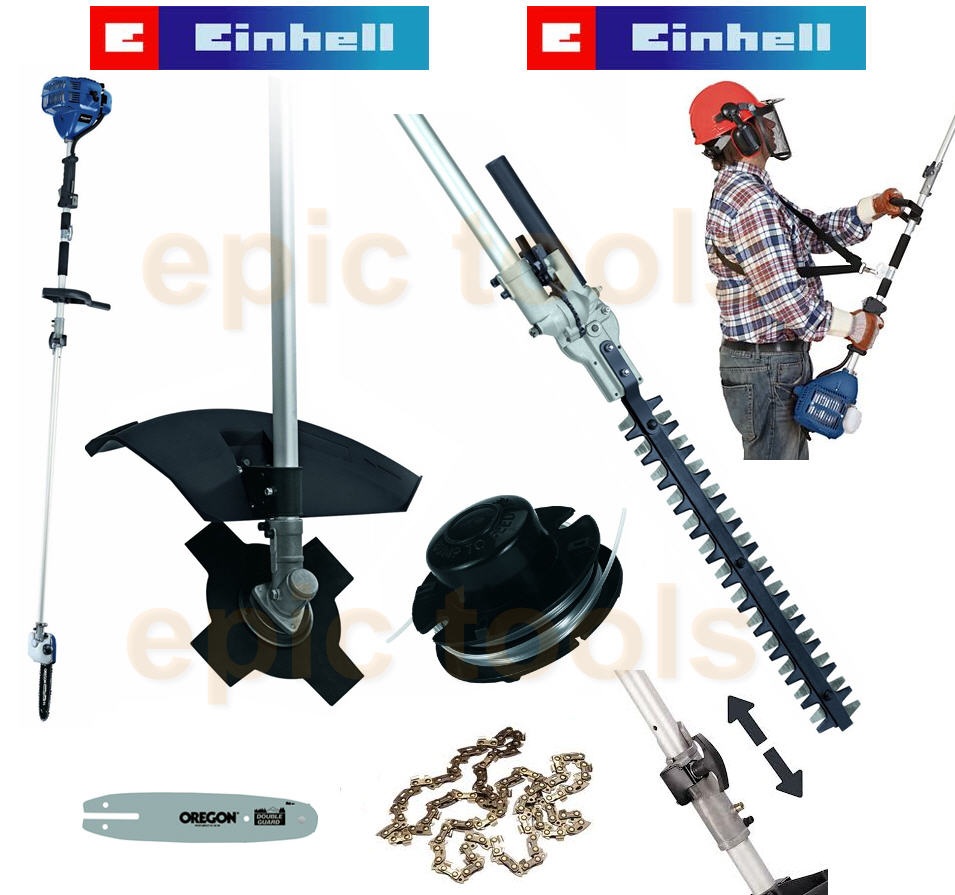 EINHELL 25cc Petrol Strimmer,Chainsaw/Pruner & Hedge Trimmer Cutter,BG
