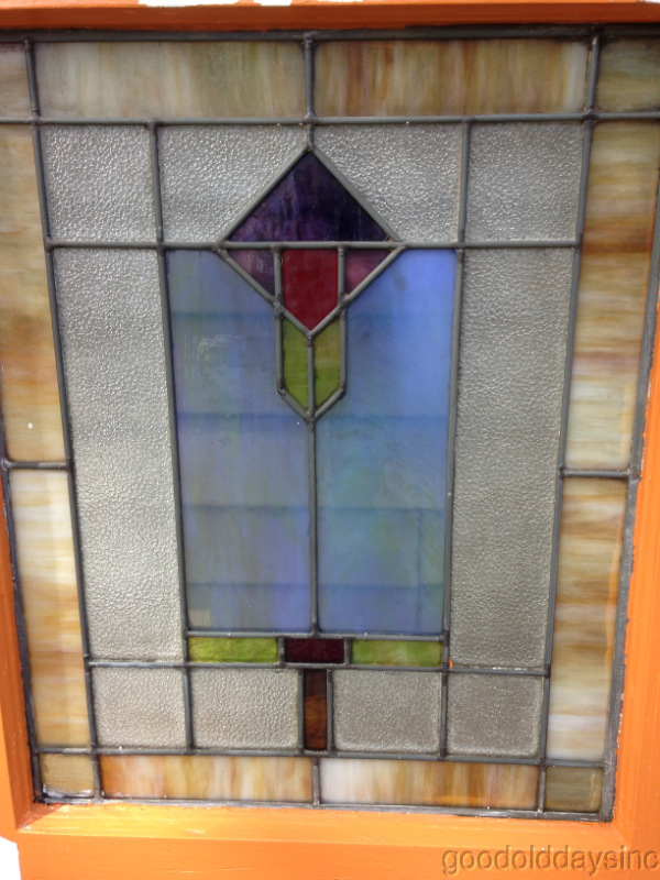 Pair of Chicago Bungalow Stained Leaded Glass Window Craftsman Style eBay