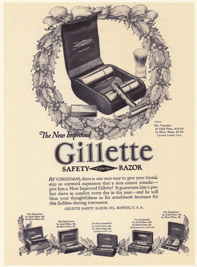 Vintage Lot OLD Gold GILLETTE SAFETY RAZORS in case AD eBay