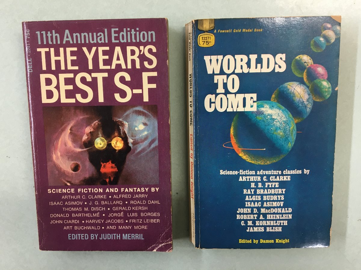 2 Vintage SciFi Short Story Collections Worlds to Come & Year's Best