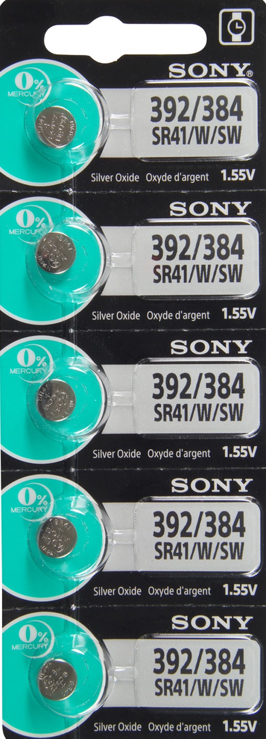 5 SONY 392 Watch Batteries SR41W 0 MERCURY Replace LR41 8562019867 eBay