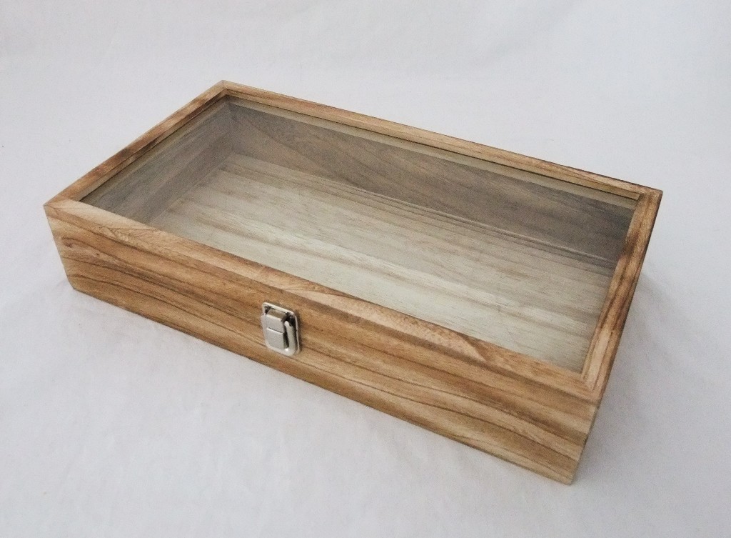 Rustic Wood Glass Top Display Case Antique Oak Color 2.75 Inch Deep eBay