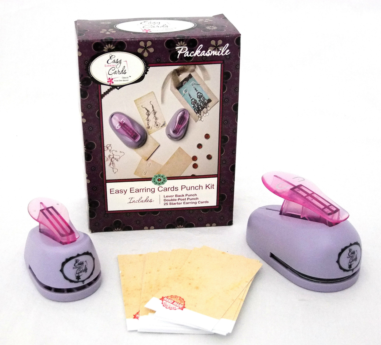 Easy Earring Punch Kit For Earring Cards Two Hole & Leverback w Cards