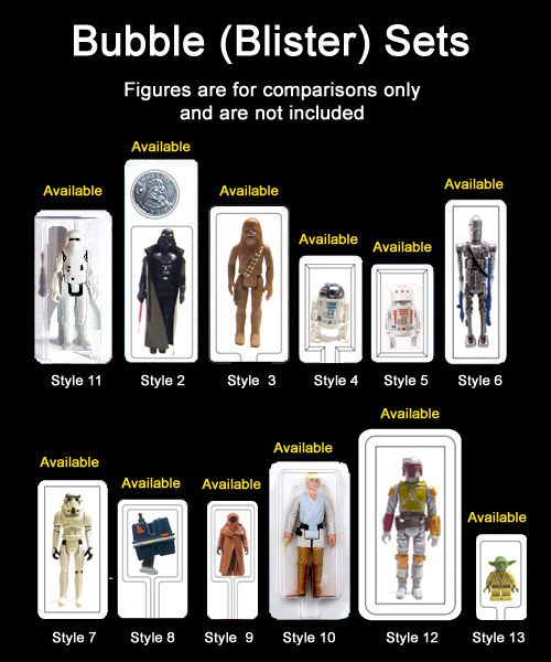 Star Wars Custom Carded STAR WARS CARDBACK BUBBLES SET OF 50 MIX AND