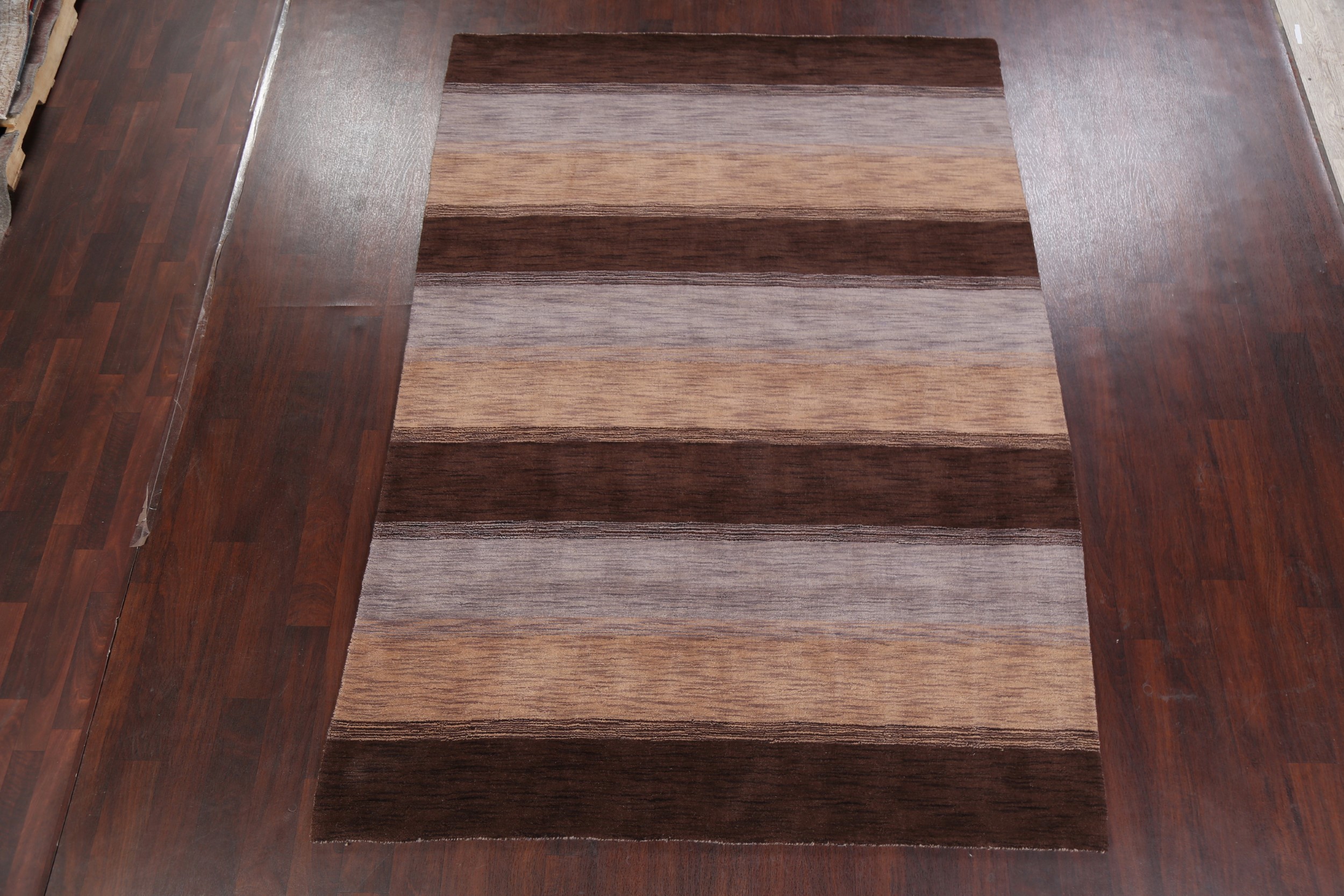 Striped Design HandKnotted Wool Gabbeh Area Rug Oriental Living Room