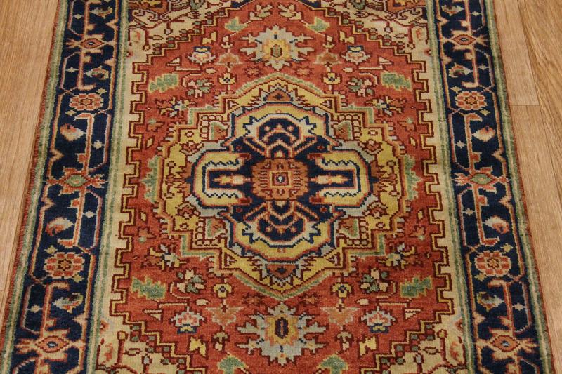 STUNNING RUST COLOR! 3X5 HERIZ PERSIAN ORIENTAL AREA RUG WOOL CARPET