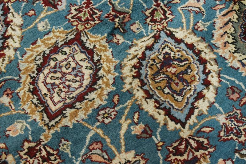 Turquoise Blue Oversized 10x16 Signed Tabriz Persian Oriental Area Rug