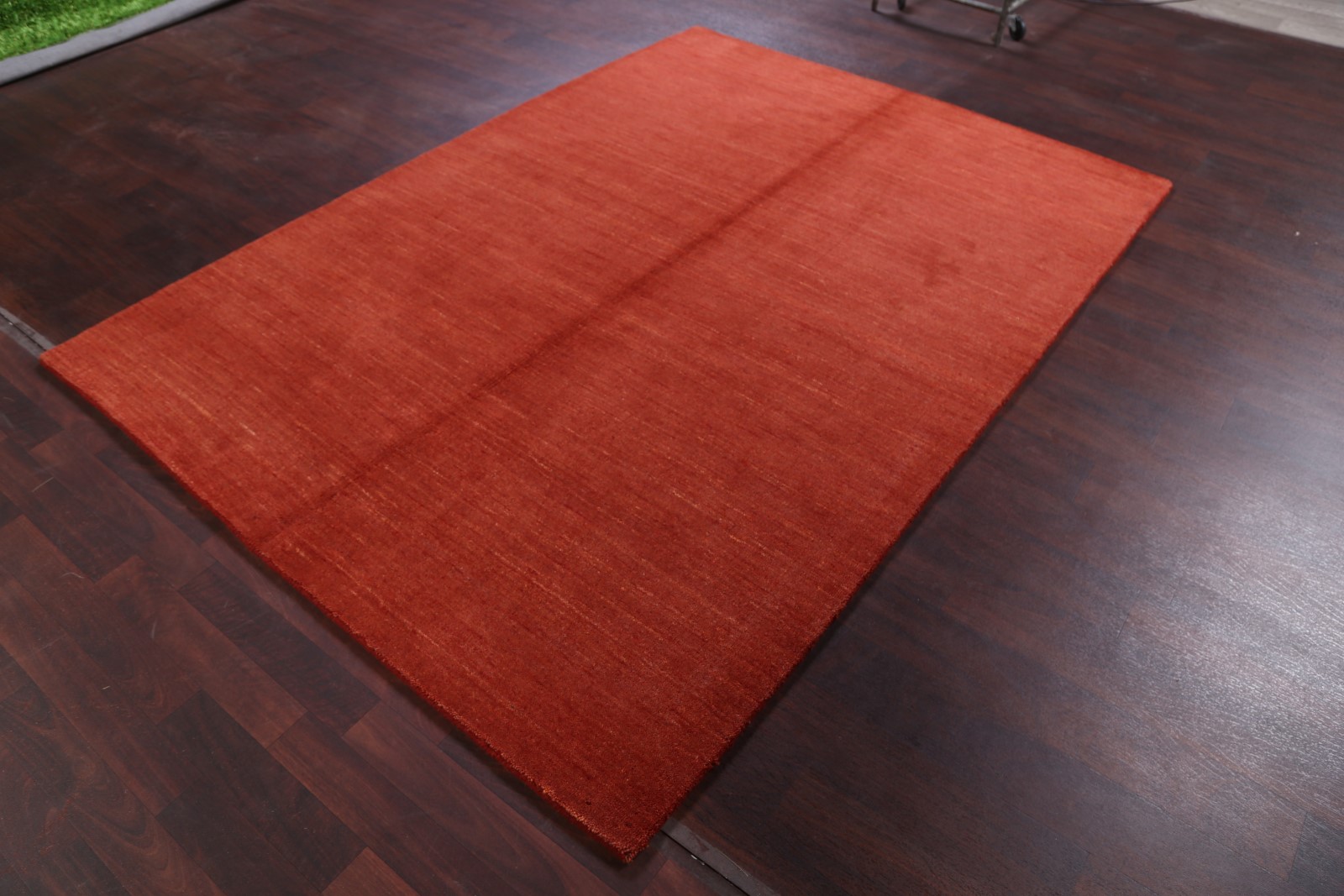 Contemporary Modern Terra Cotta Red Gabbeh Indian Oriental Area Rug