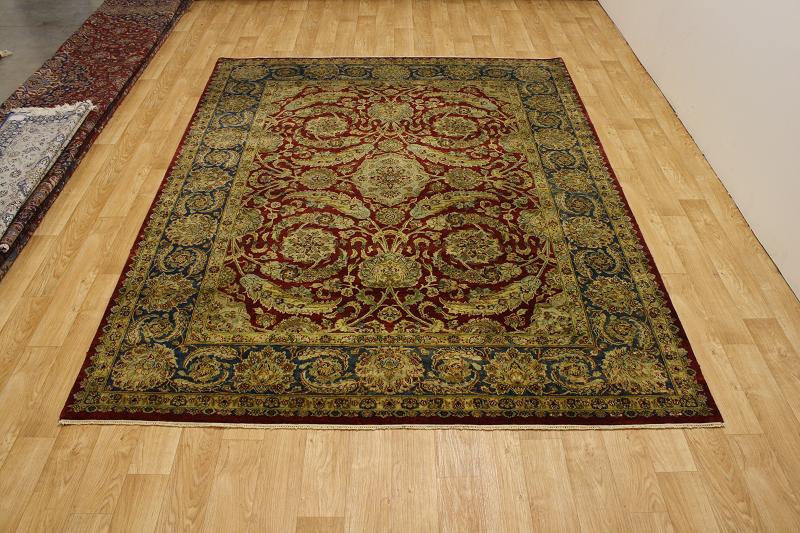 LARGE BURGUNDY WOOL 9X12 AGRA JAIPOUR ORIENTAL RUG AREA eBay