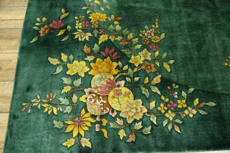 Stunning Aqua Green! 9x12 Art Deco Nichols Chinese Oriental Area Rug Carpet eBay