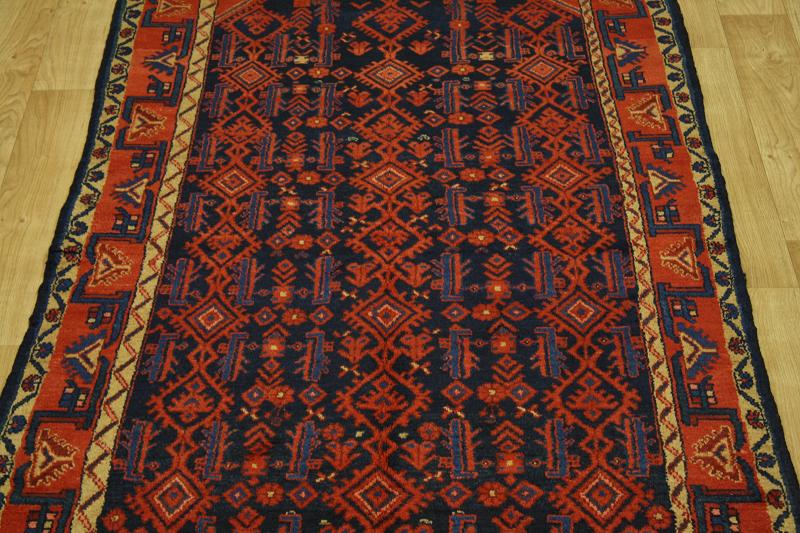 EXCELLENT NAVY BLUE 5X9 HAMEDAN PERSIAN ORIENTAL AREA RUG WOOL CARPET