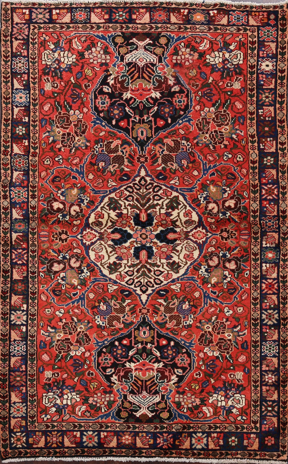 Antique Floral Bakhtiari HandKnotted Area Rug Home Decor Oriental