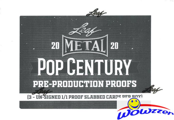 2020 Leaf Metal Pop Century 1/1 PROOF PreProduction Factory Sealed Box