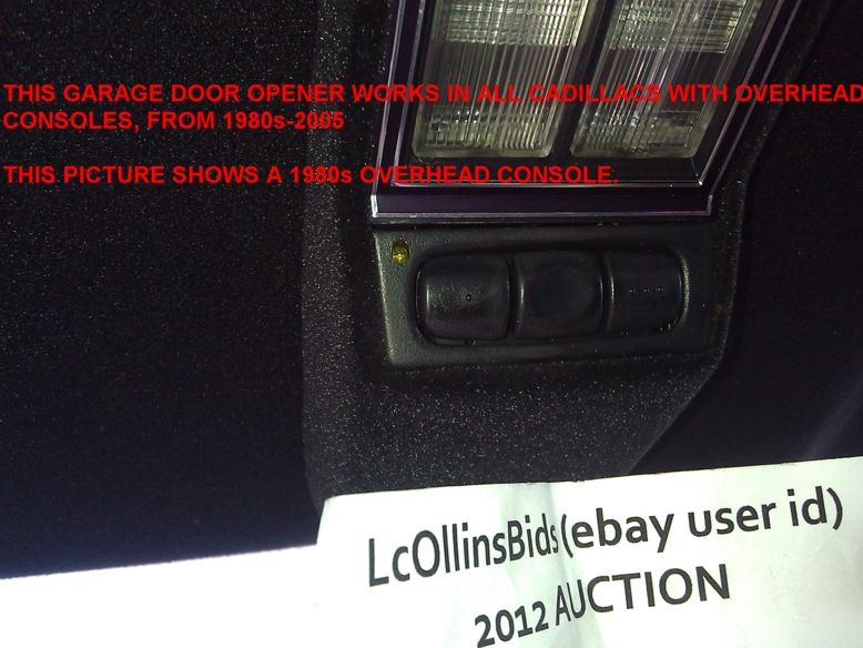 Cadillac Garage Door Opener Homelink Transmitter Eldorado Seville
