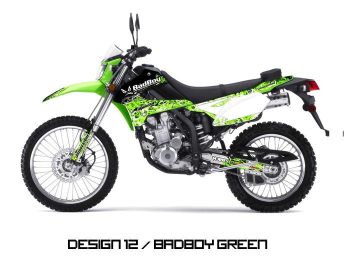 Kawasaki KLX250S & KLX250SF Graphic Graphics Kit Decal Wrap Sticker