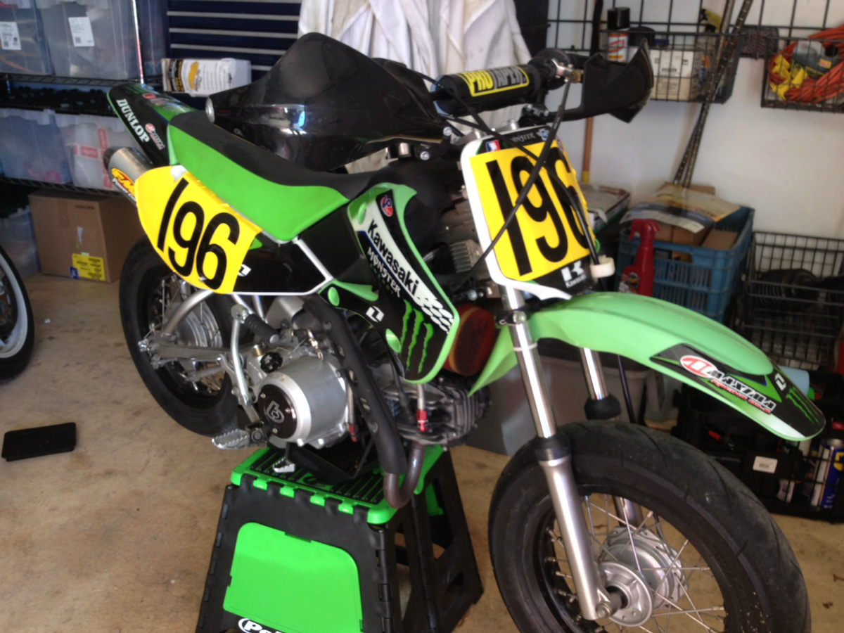 2009 Kawasaki KLX110 Mini Road Race Bike, FactoryMS