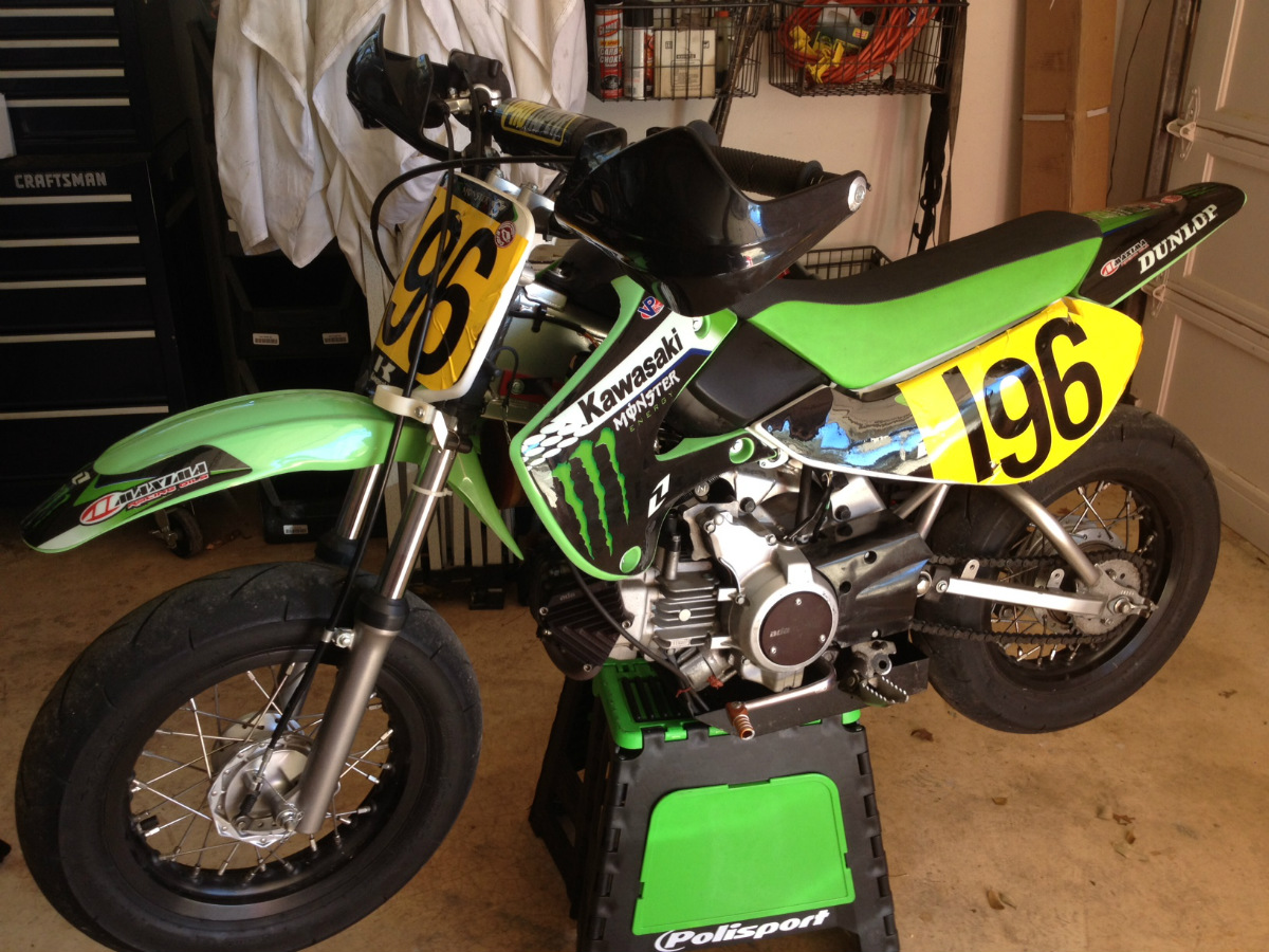 2009 Kawasaki KLX110 Mini Road Race Bike, FactoryMS