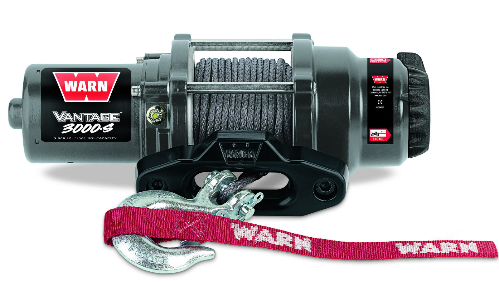 Warn 89031 Vantage 3000S Winch 3000lb pull w/ 50ft rope for ATVs