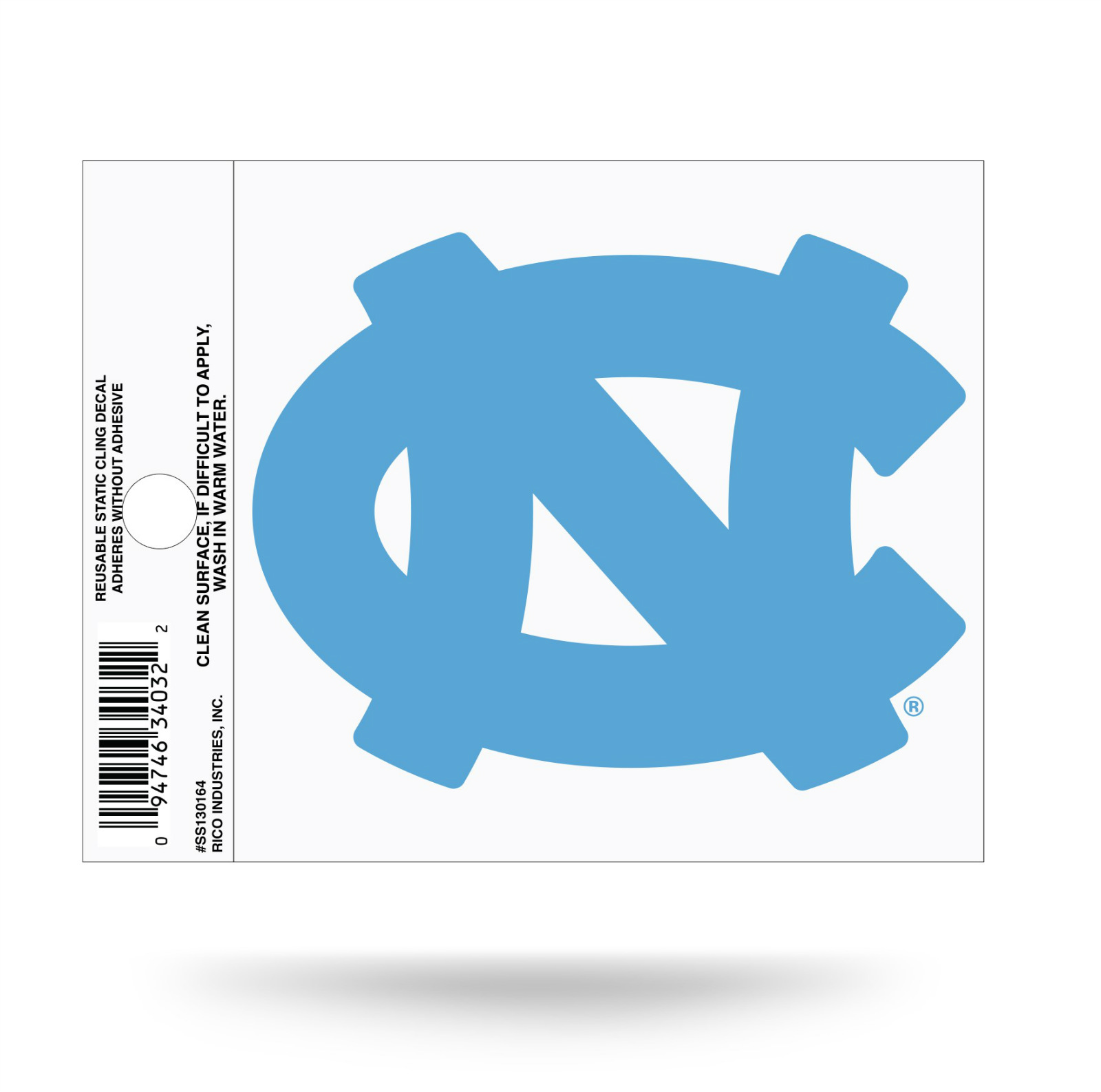 North Carolina Tar Heels Blue Static Cling Decal Free