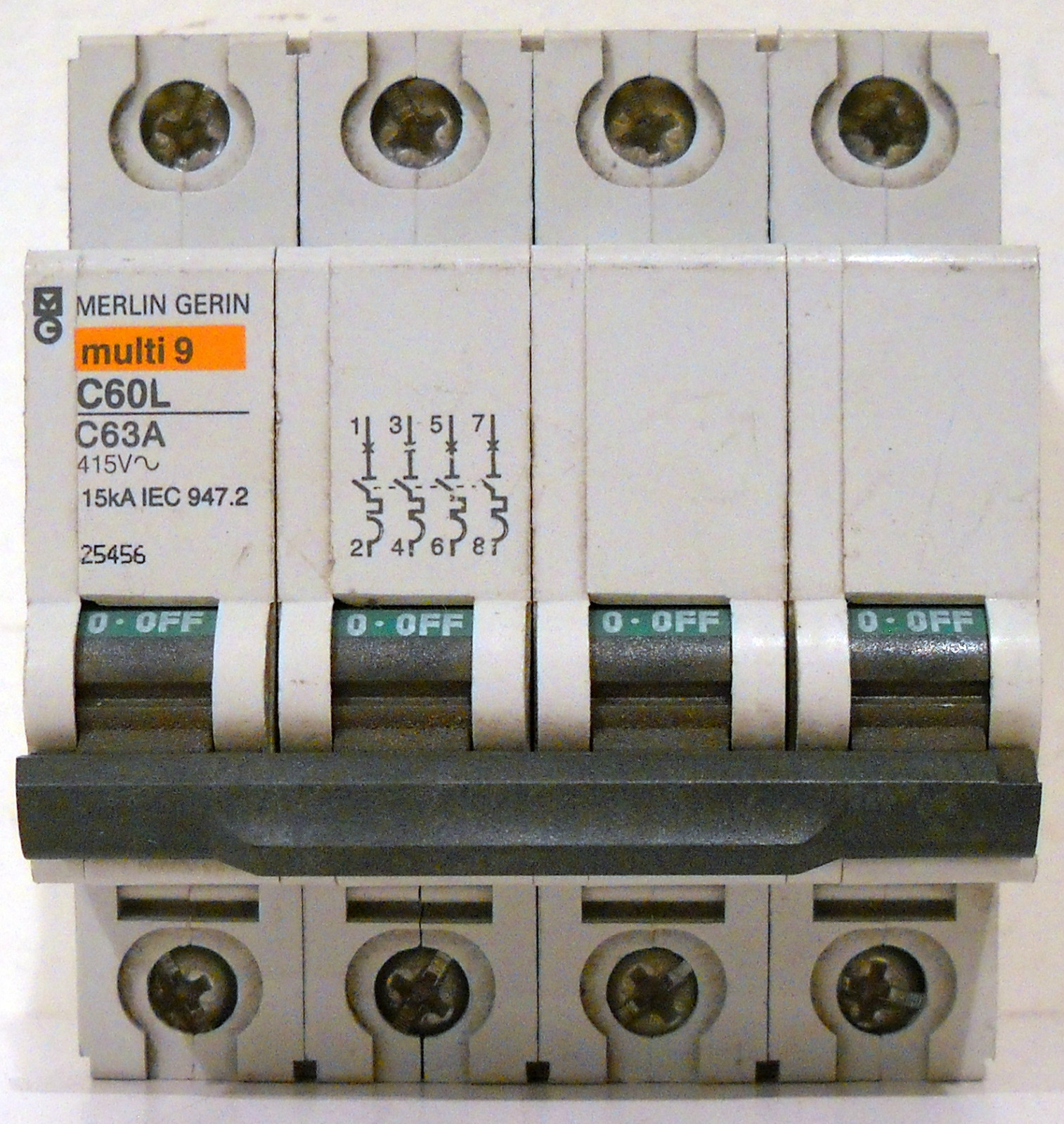 New Schneider Electric C60L Series 63A Miniature Circuit Breaker, 25456