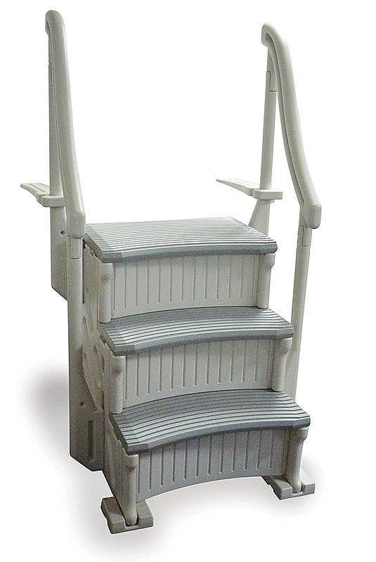POOL DECK ENTRY CURVE STEPS Above Ground Confer Fit 48"H to 54"H Cake