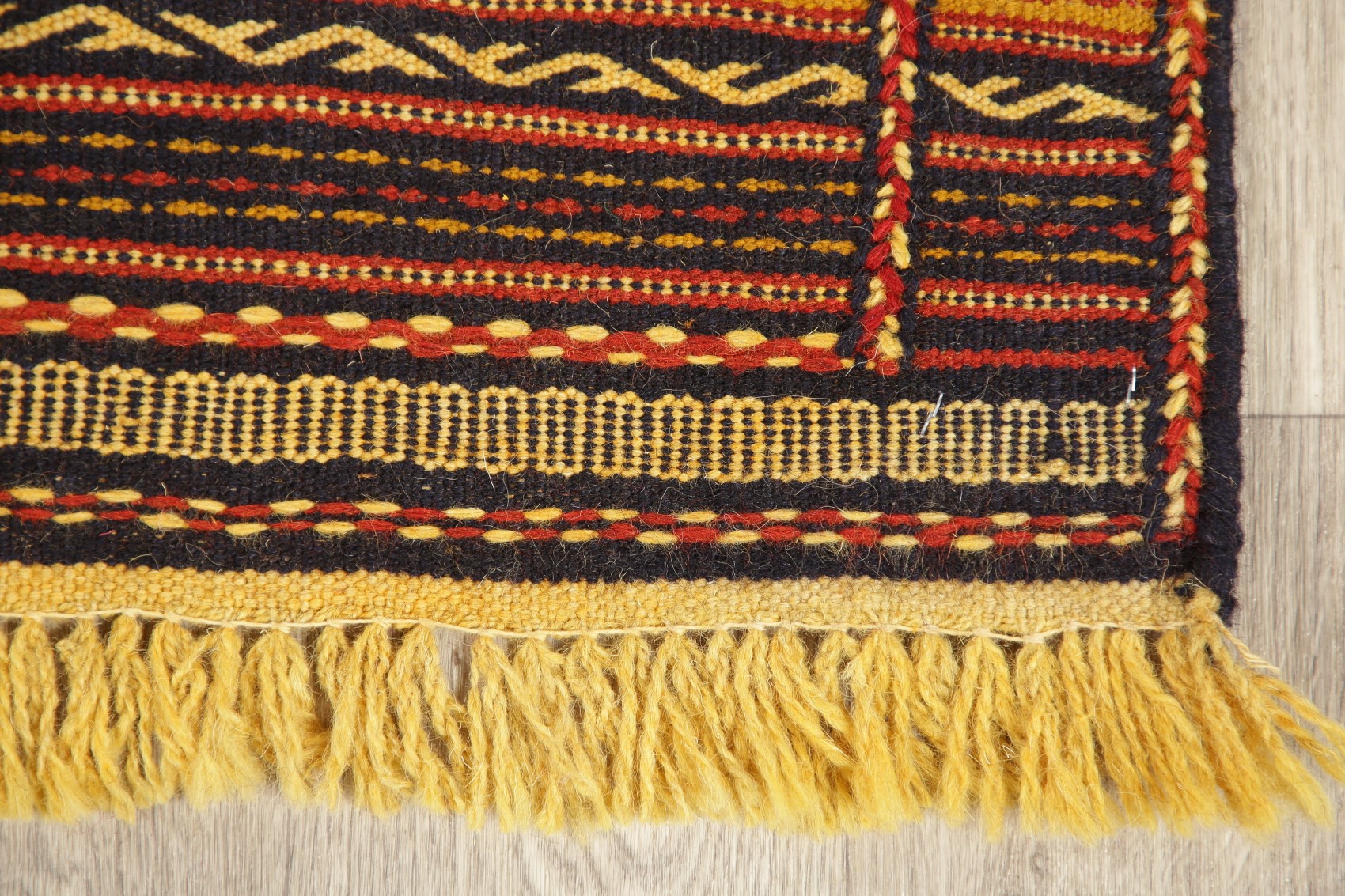 2x7 Narrow Geometric Oriental HandWoven Kilim Hallway