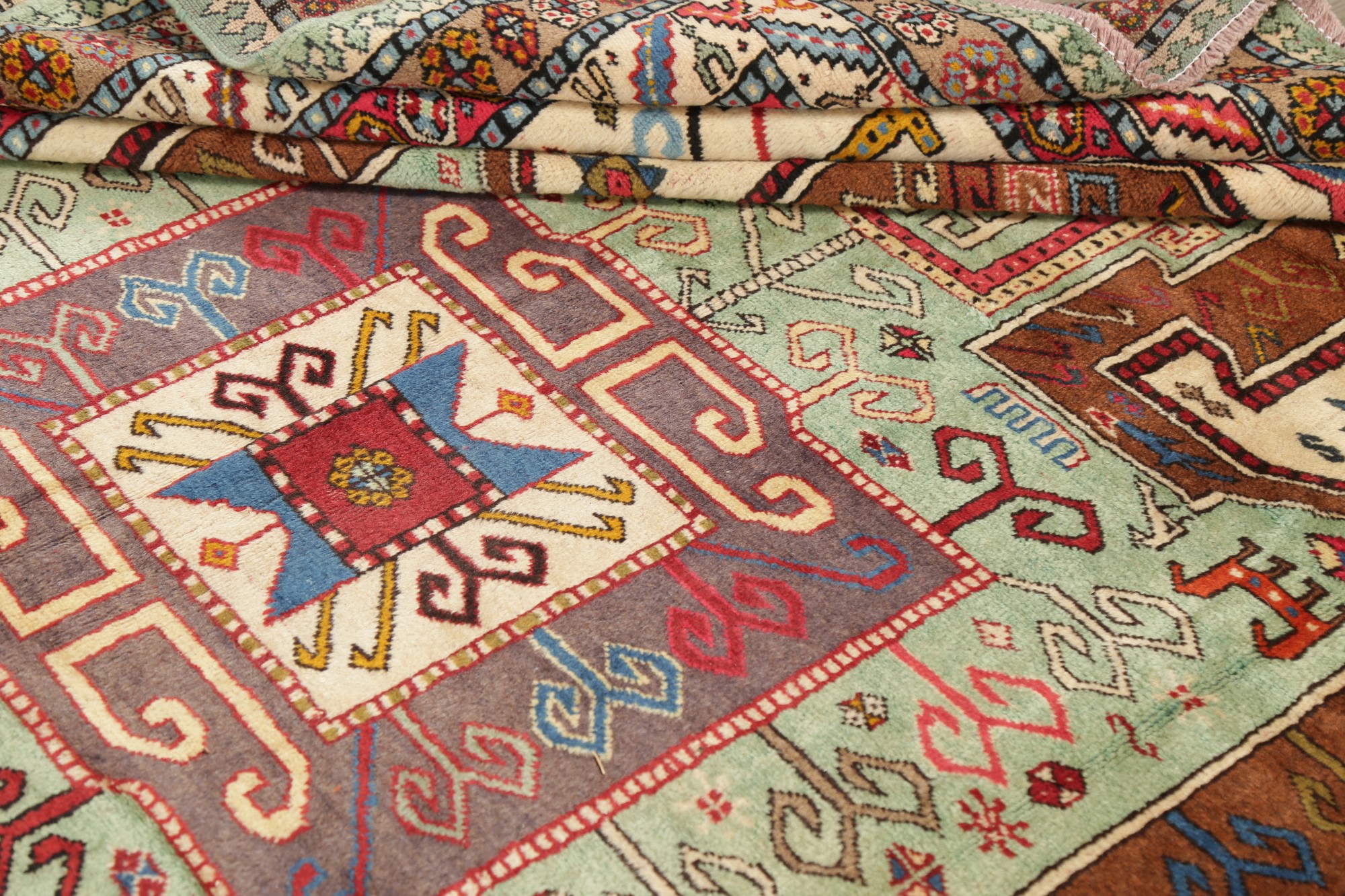 Tribal Traditional Geometric Area Rug Living Room Handknotted Wool