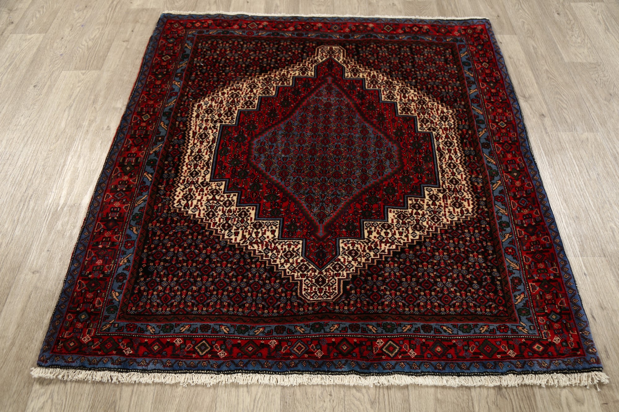 Tribal Geometric Bidjar HandKnotted Area Rug Wool Oriental Square